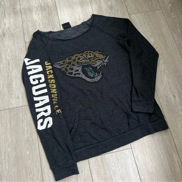 NFL Jacksonville Jaguars Football Long Sleeve Sweater Sweatshirt Top Blouse Sm - Picture 2 of 9